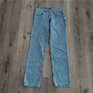 NEW Lee Regular Fit Straight Leg Cotton Jeans 32×32 Light Stone